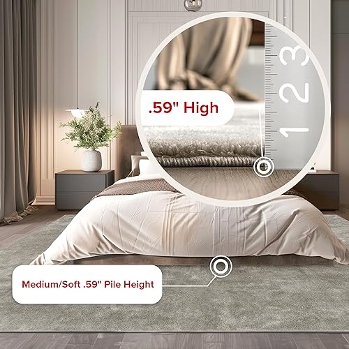 Miniatura 2 de nuLOOM Alfombra de felpa superior de 2 x 10 pies, lavable a máquina, antideslizante, suave y esponjosa para sala de estar, dormitorio, habitación de