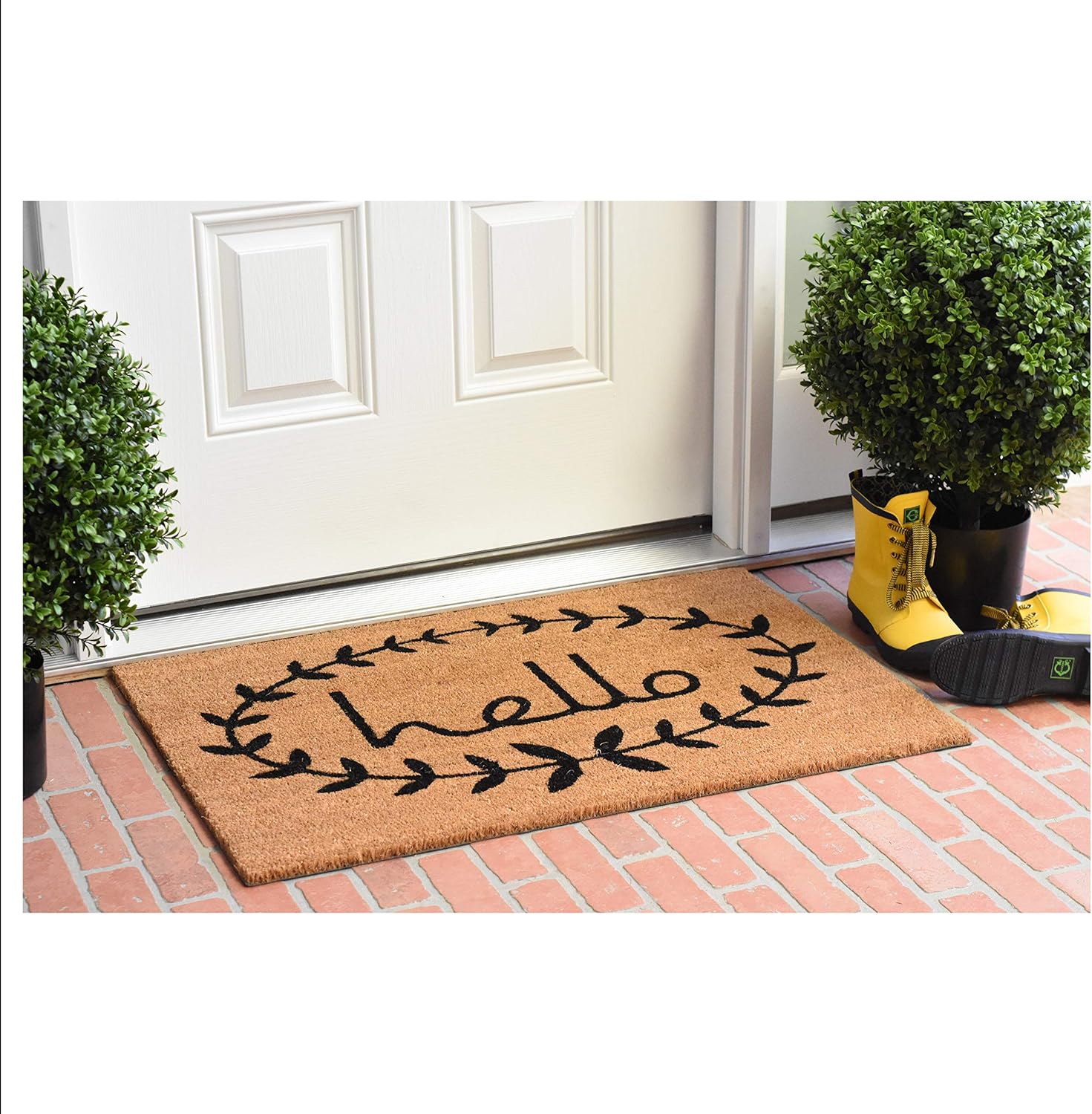 Calloway Mills AZ121811729 Southern Charm Doormat, 17" x 29", Natural/Black