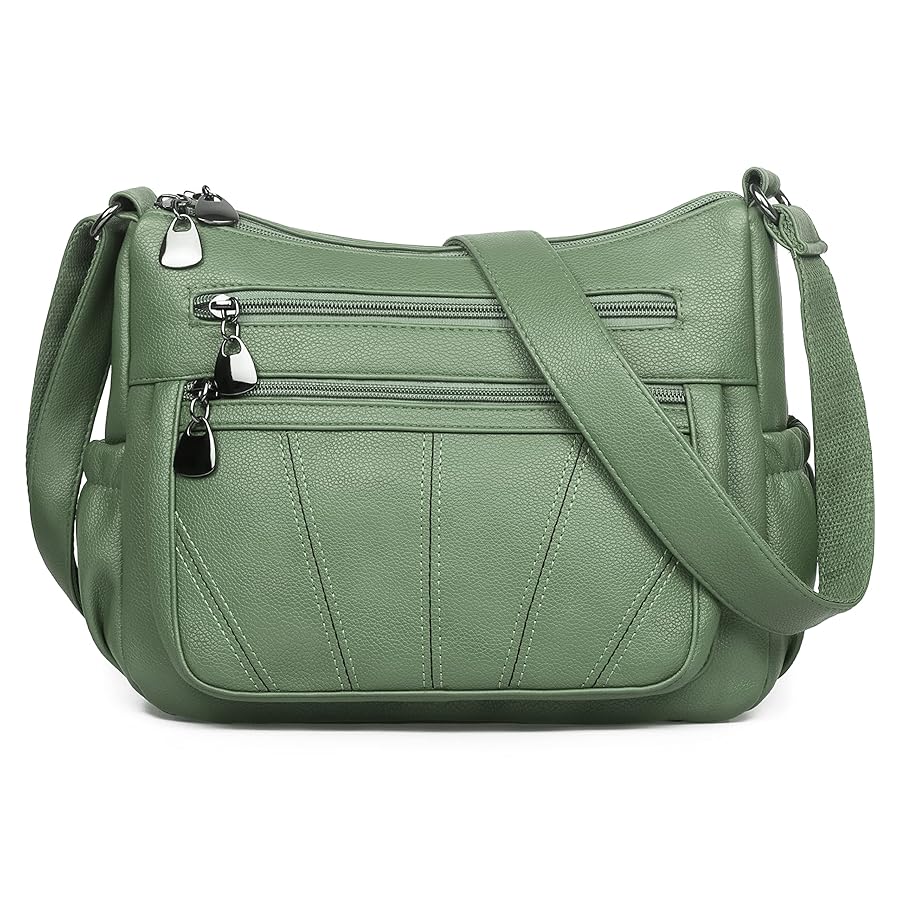 ショルダーバッグ・ポシェット A.P.C. Woman Crossbody bags Green PUABOF61583 KAF Amazon.com: Crossbody Purse for Women Ladies Soft PU Leather