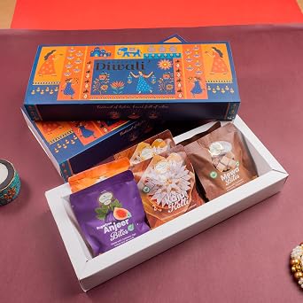Ghasitaram Gifts Jaiccha Diwali Gift - Diwali Gift Box of Assorted Mithai Pouches|Sweets|Sweets Gift Pack|Diwali Sweets|Indian Mithai|Diwali Sweets Gift Box|Sweets Gift Box