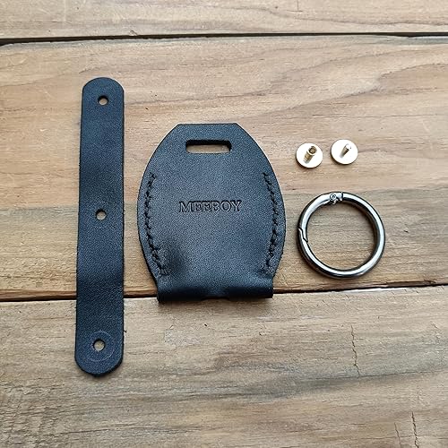 Miniatura 8 de Handmade Key chain Leather Protective Key Holder Large Capacity Protective Case Key sleeve key fob case (Black)