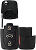 Funda de Carcasa para Llavero Remoto para Volkswagen 1998-2001 (HLO1J0959753F) | Reemplazo para 1998 1999 2000 2001 Beetle Cabrio Golf Jetta Passat (NBG8137T) 3 Botones Sin Programación Necesaria 3