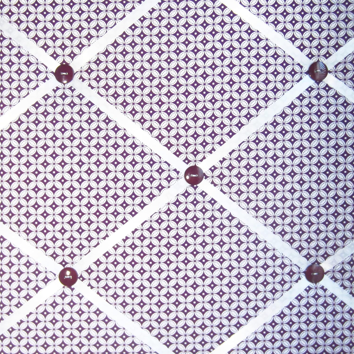 Purple & White Quatrefoil 16x20 Memory Board, Bow Board