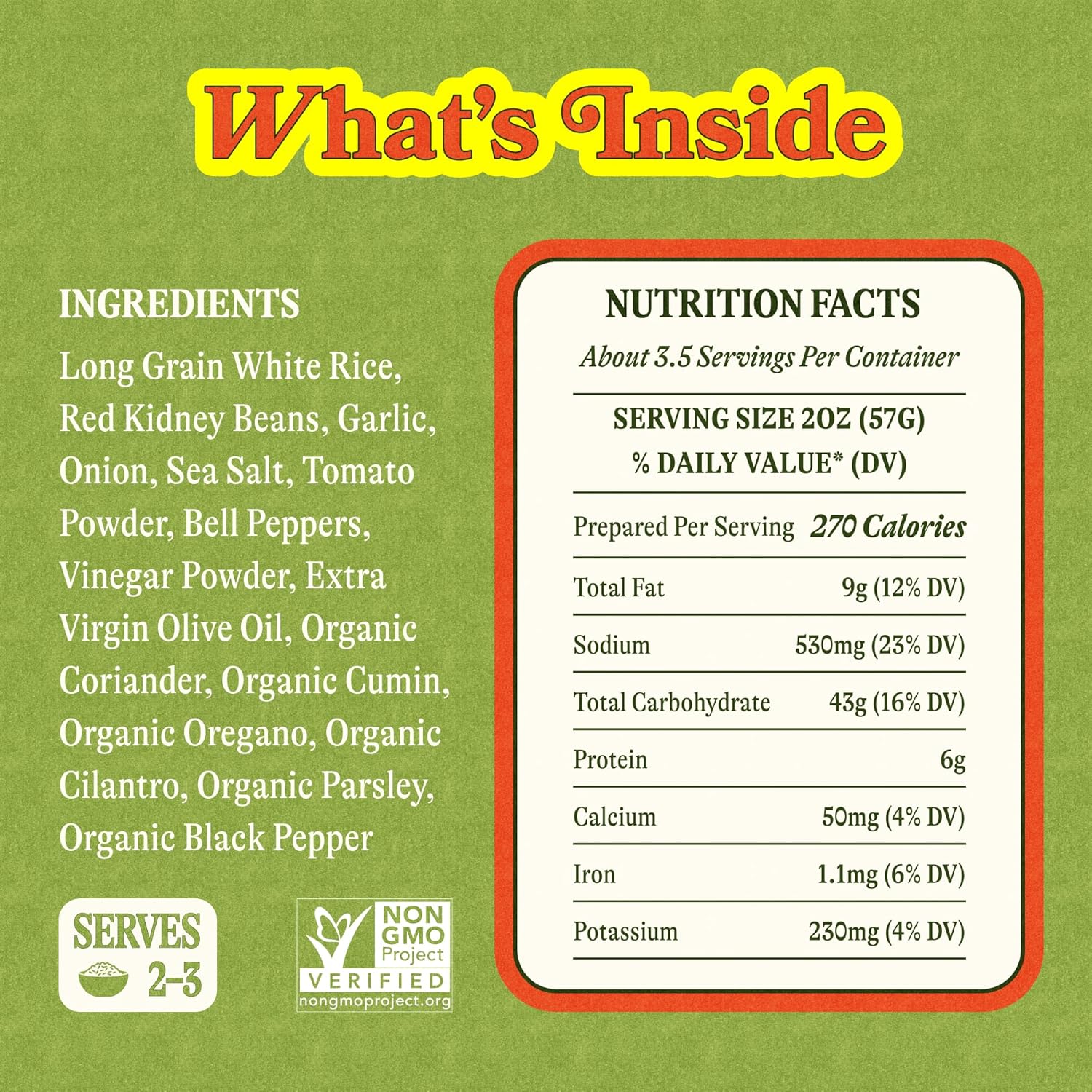 Loisa Rice & Red Beans, Premium Latin Rice & Beans, Non-GMO, No MSG, No Artificial Flavors, No Arfiticial Colors, Organic Spices, 7 oz, Pack of 6