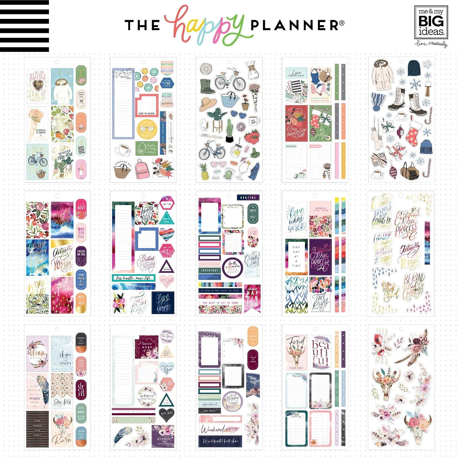 ME & MY BIG IDEAS Happy Planner STCKRS STRY, Color Story 4, 486/Pkg