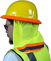 Vista 7 de Best Ever PRO-MADE X1 - Parasol para casco duro. Escudo de cuello premium con cierres de ajuste seguro y toalla de sudor integrada. Se adapta a