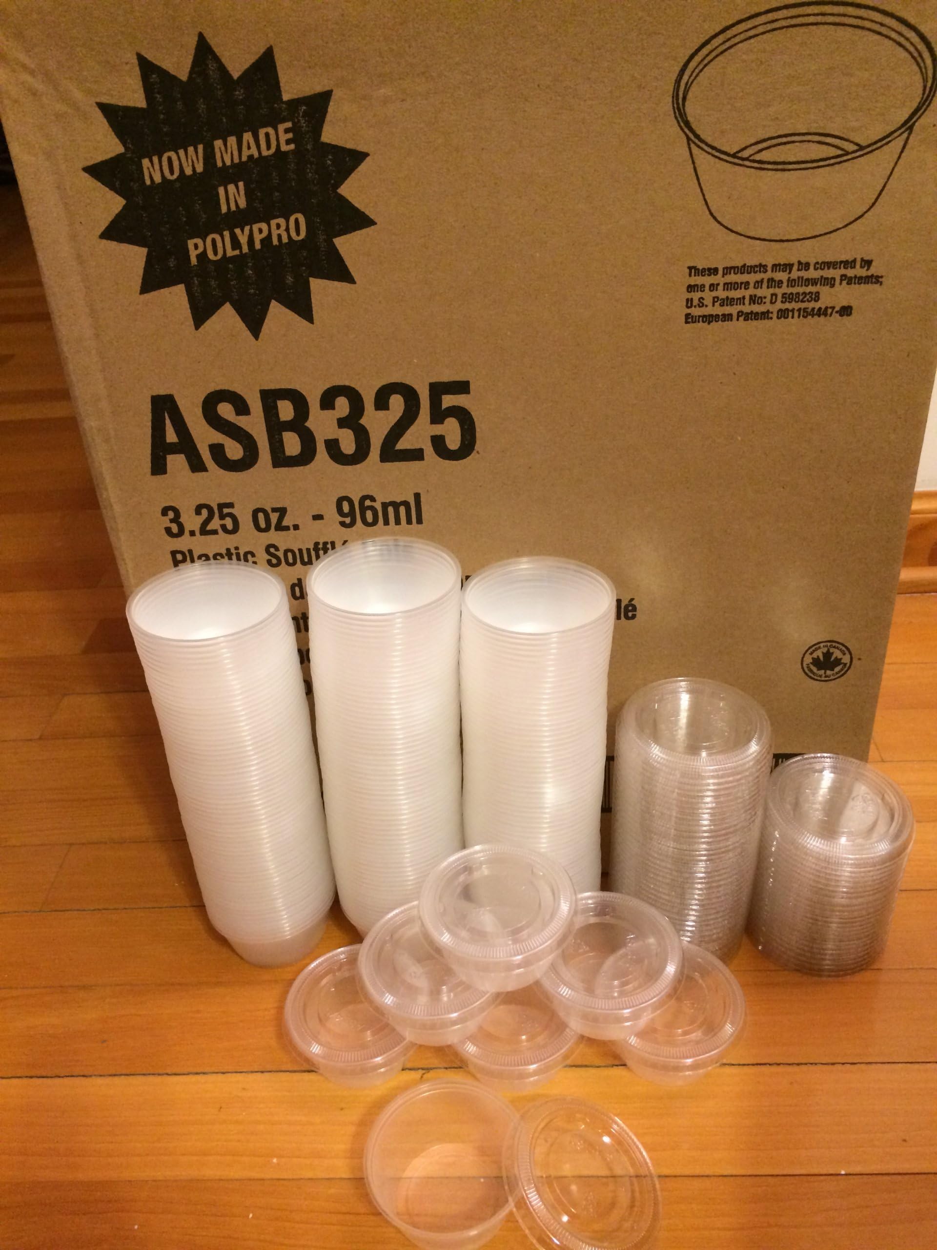E-Z Shop 3.25 Oz Plastic Portion Cups Shot Cups with Lids 100 Ct