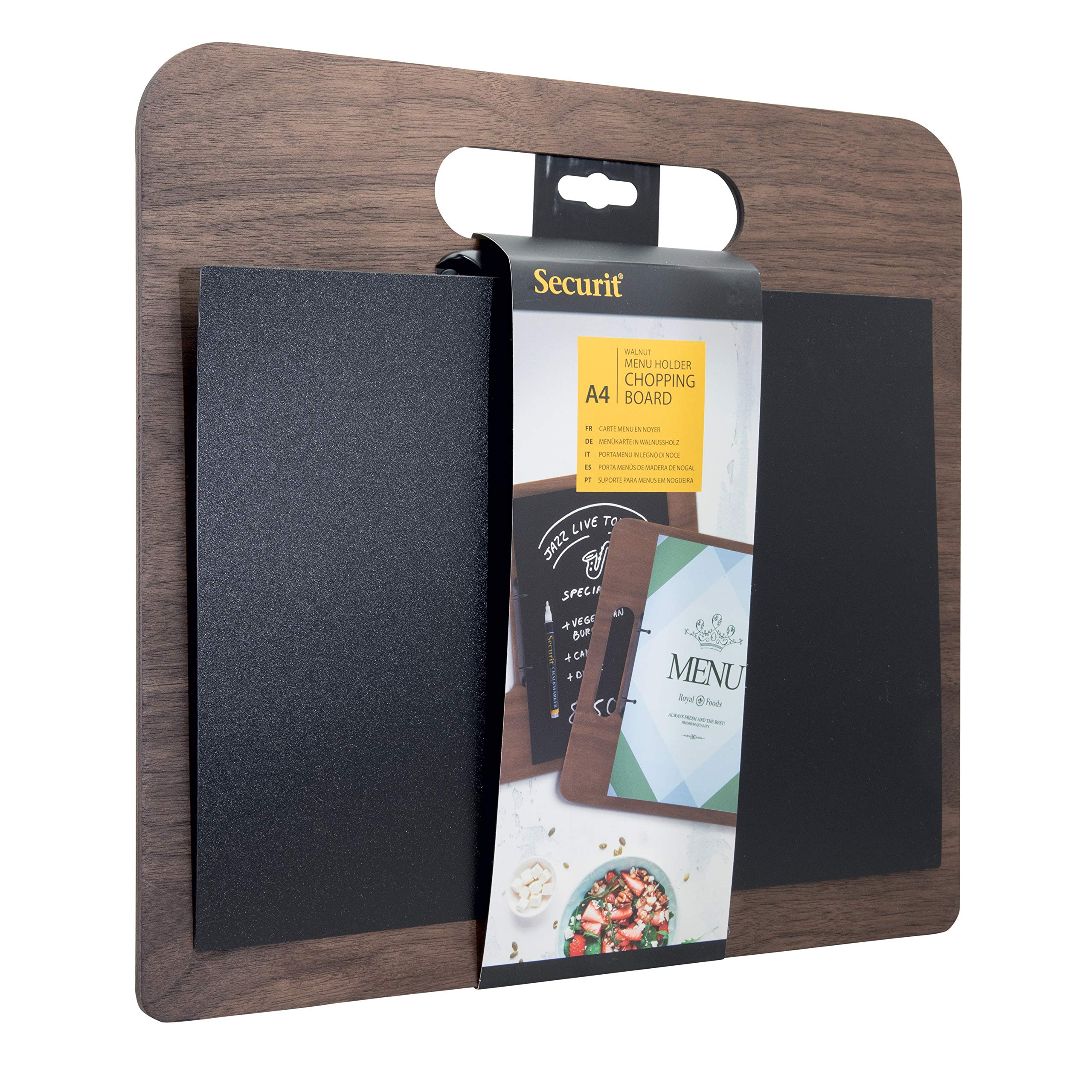 Securit Porte-menu en Bois A4