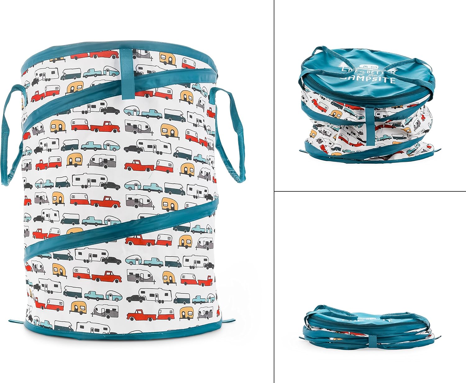 Camco 42986 Pop Up Recycle Container (18" x 24" Print), 1 Pack, Large