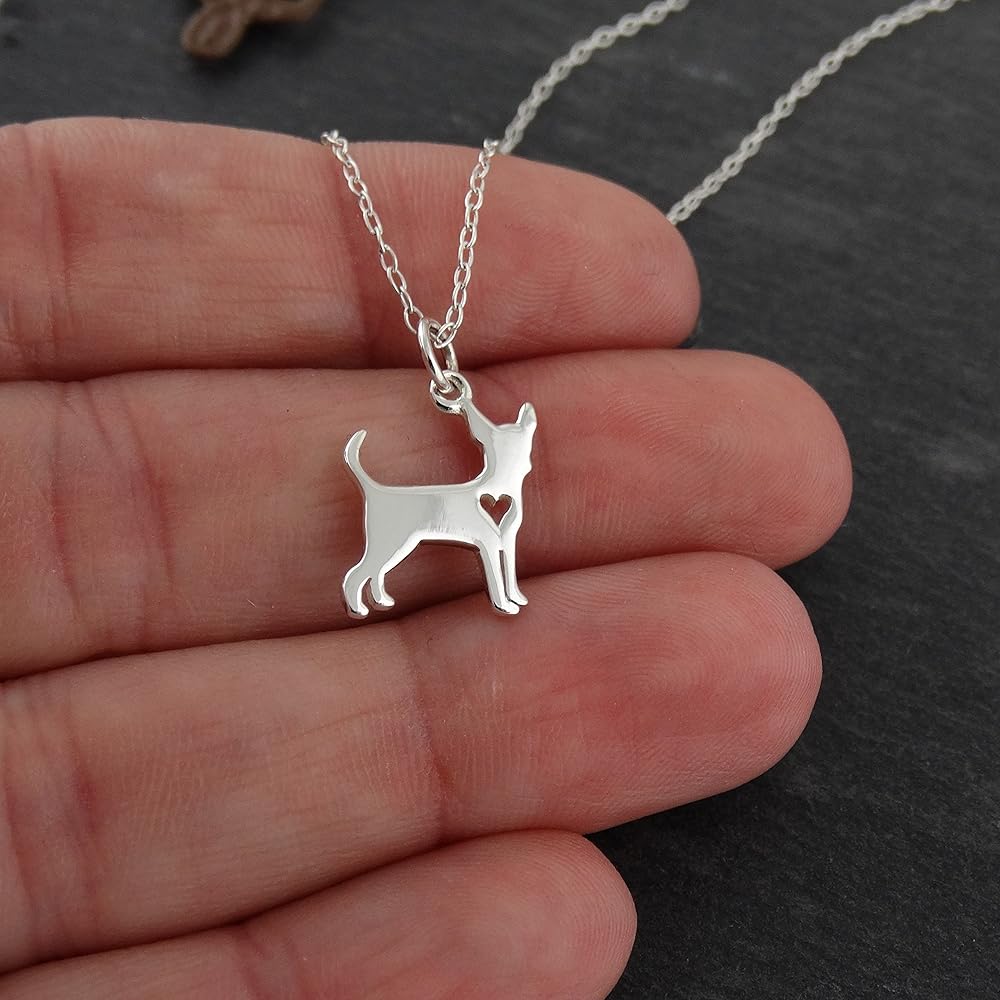 Amazon.co.jp: FashionJunkie4Life スターリングシルバー チワワ犬