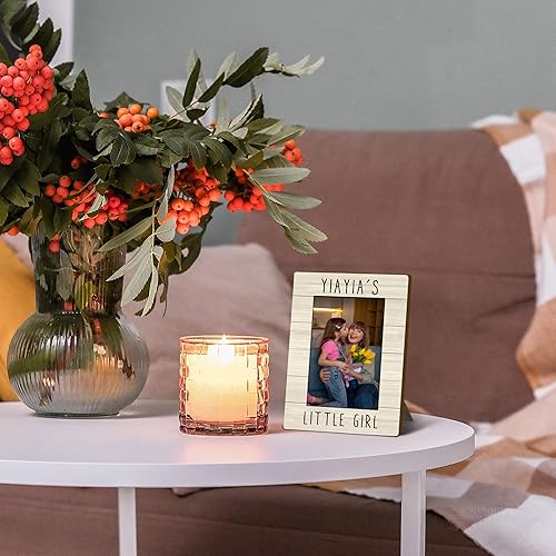 Miniatura 2 de Collar de Fotos Yiayia 4x6, Collar de Fotos de Madera Yiayia, Regalos de Navidad, Día de la Madre y Cumpleaños para Yiayias de su Nieta, Pequeños