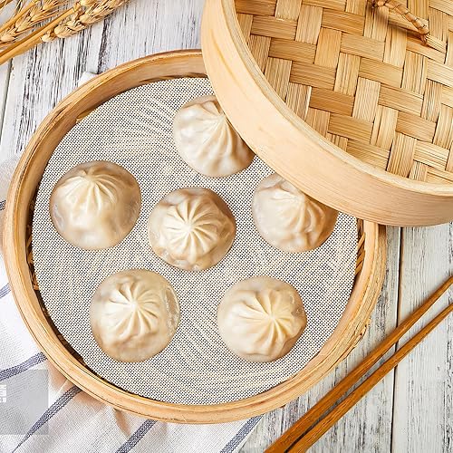 Miniatura 4 de SHERCHPRY Almohadillas de malla de vapor de 11.8in de silicona redondas reutilizables revestimientos de vapor antiadherentes, filtros de tela