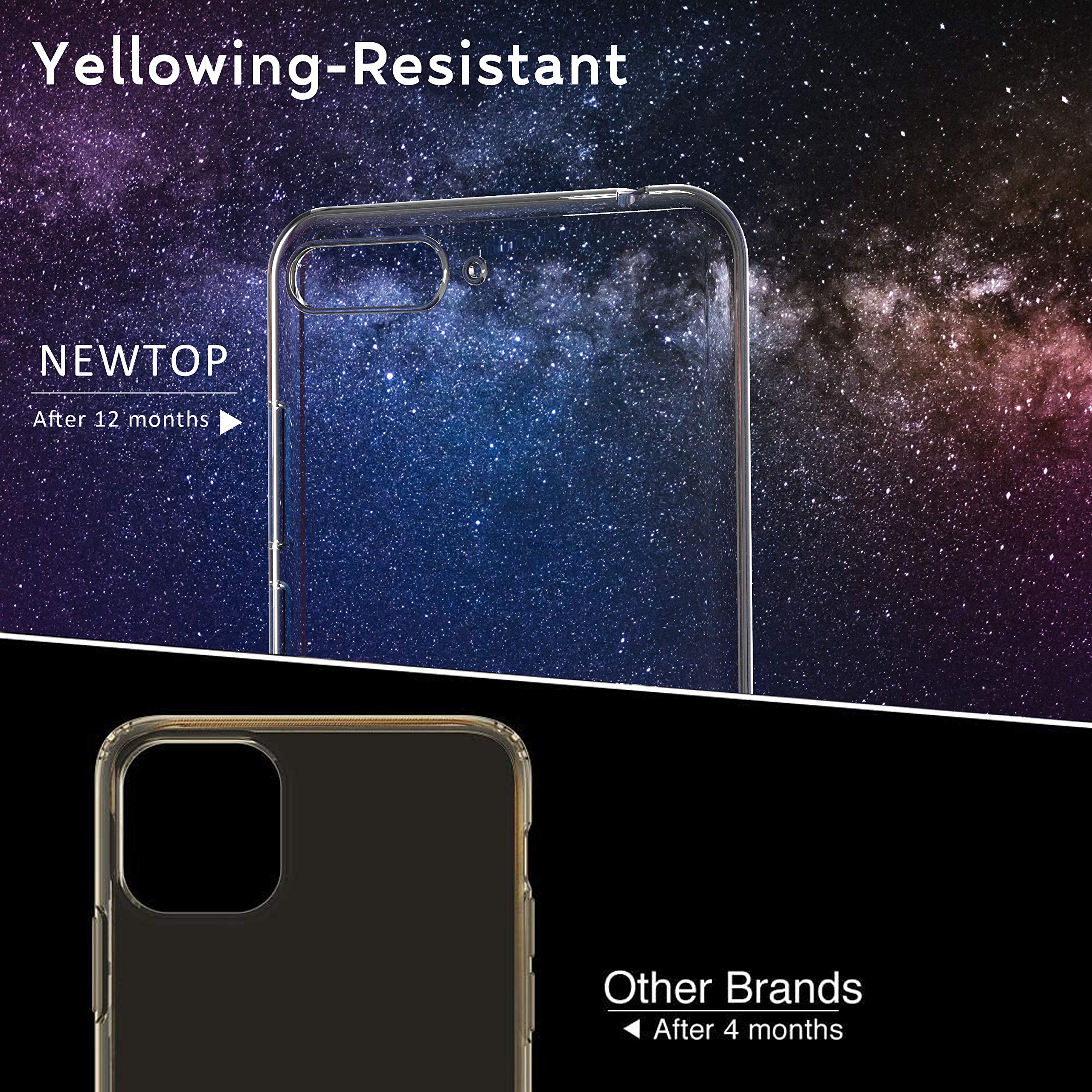N NEWTOP Cover Per Huawei Y6 2019 | Custodia TPU Ultra Sottile Morbida E Flessibile - Colore Nero