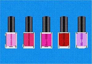Pepita Needlepoint kit Nailpolish 10 x 7