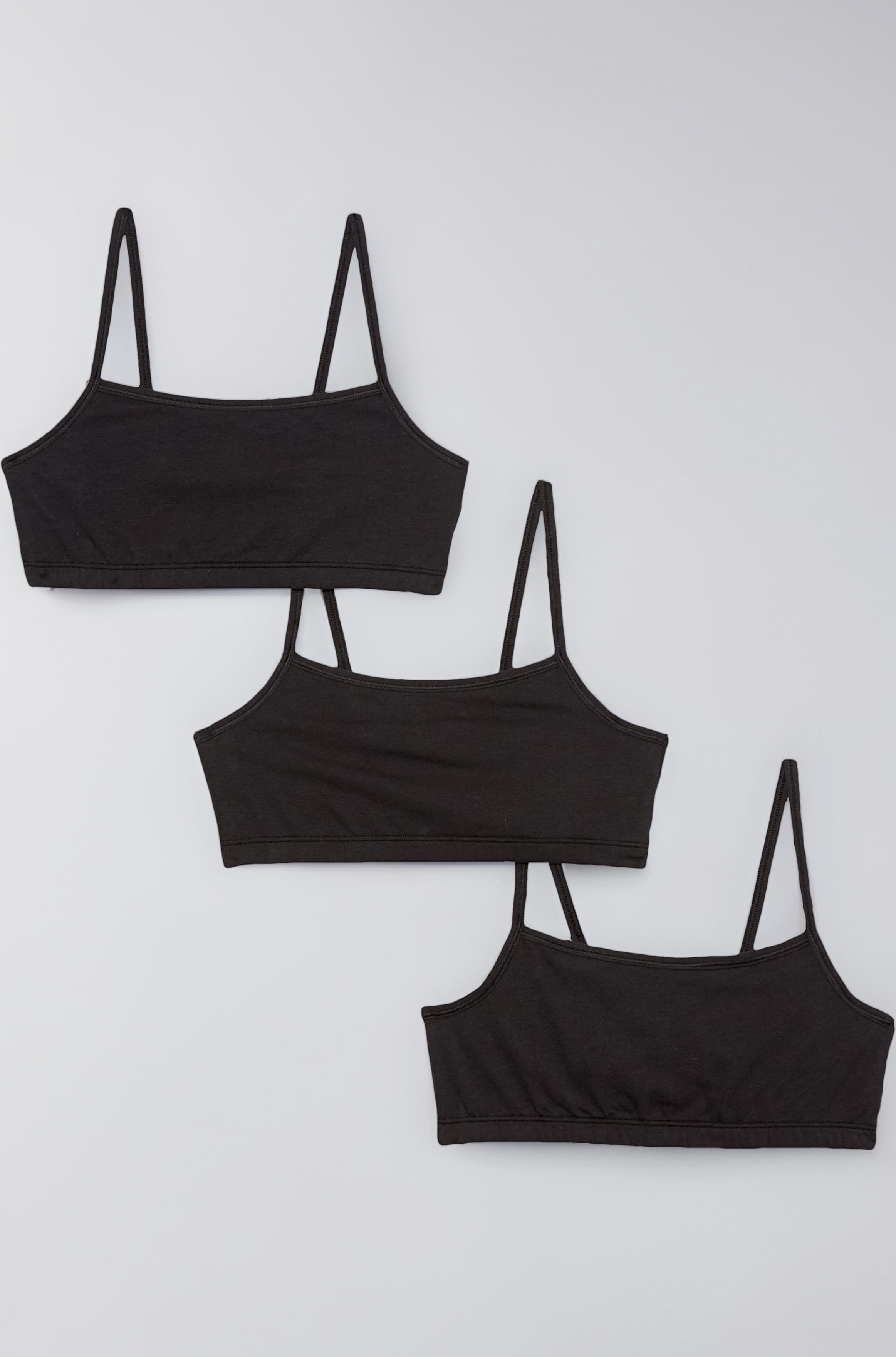 Hanes Women's String Bralette Pack, 3-Pack, Cotton Sports Bralette Bras for Women, Solid or Assorted Wireless Bras