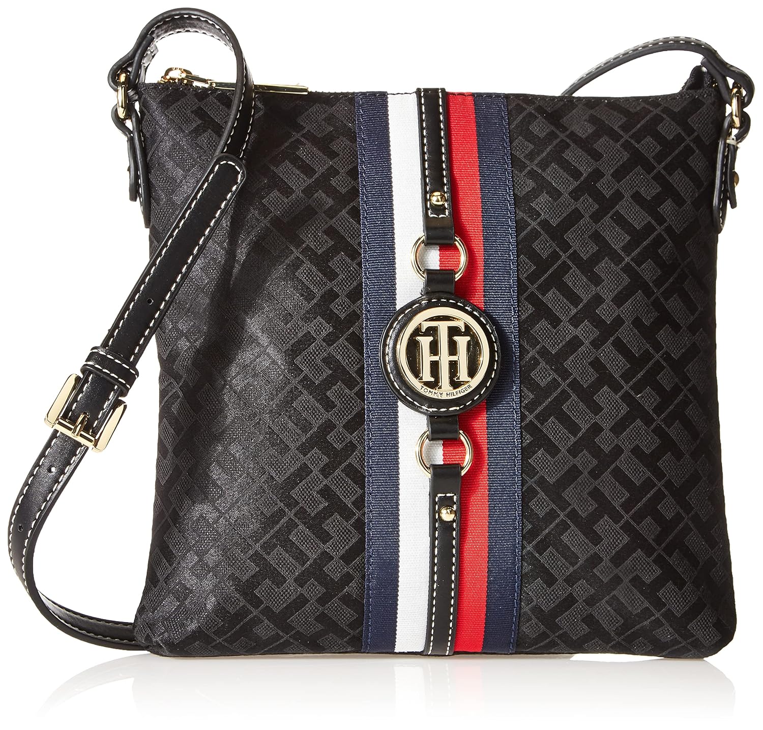Tommy Hilfiger Crossbody Bag for Women Jaden, BLACK TONAL Amazon.in