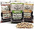 Wood Smoker Chips Bundle of 3 Flavors