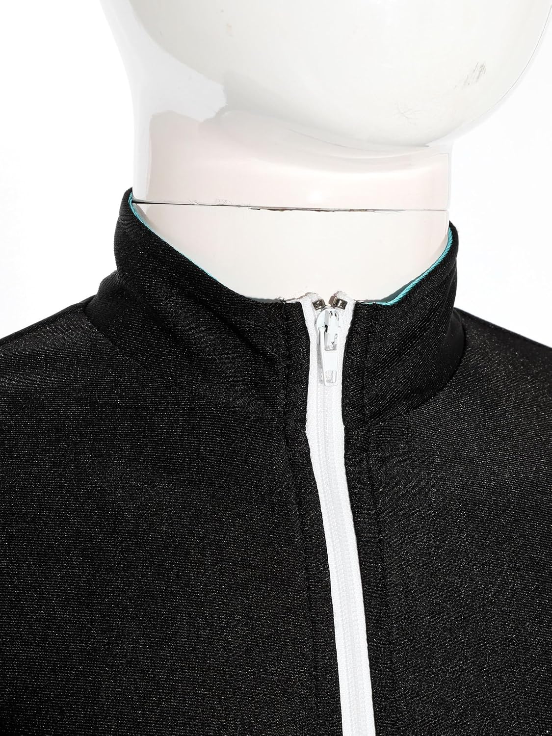 Girls Workout Jacket Zip Up Athletic Running Yoga Top Contrast Stripe Slim Fit Sportwear