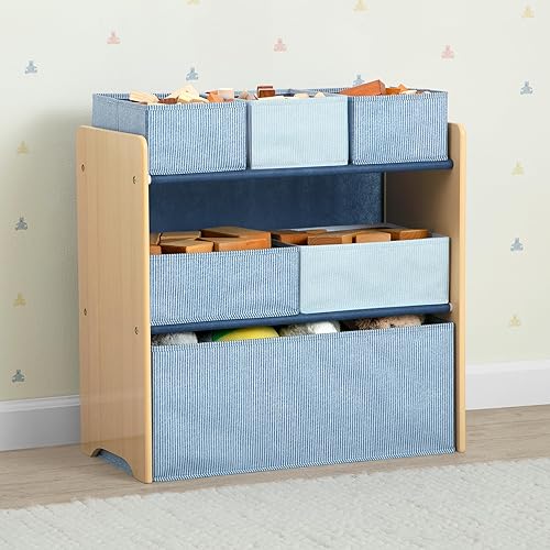 Miniatura 2 de Delta Children - Organizador de juguetes GapKids de 6 compartimientos, certificado Greenguard Gold, azul índigo