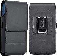 Vista 1 de Mopaclle Funda vertical para teléfono celular con clip y bucle para cinturón, resistente soporte para cinturón de teléfono compatible con iPhone 17