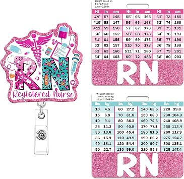 Registered Nurse Badge Reel Retractable - RN Badge Buddy, Baccalaureate of Science in Nursing BSN Nurse ID Badge with Alligator Clip, Nursing Gifts Work Accessories