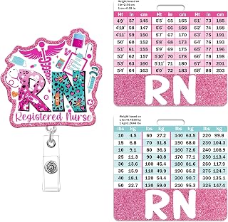 Registered Nurse Badge Reel Retractable - RN Badge Buddy, Baccalaureate of Science in Nursing BSN Nurse ID Badge with Alligator Clip, Nursing Gifts Work Accessories