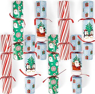 JOYIN 8 Pack Christmas Party Favor Non-Snap Christmas Party Table Favors with Holiday Party Favor Supplies for Kids and Adults, Christmas Parties, Dinners and Holidays