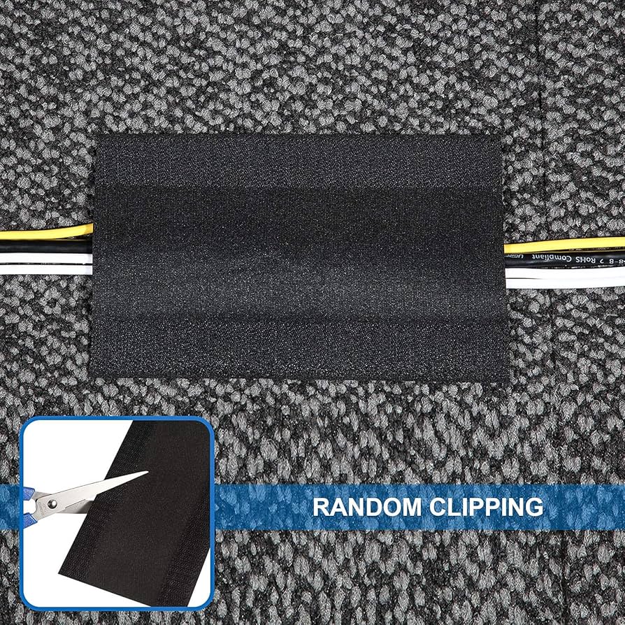 Passacavi Per Moquette Ufficio - Nero, 6m Totali, Protezione Cavi Antiscivolo E Riutilizzabile - Foto 10