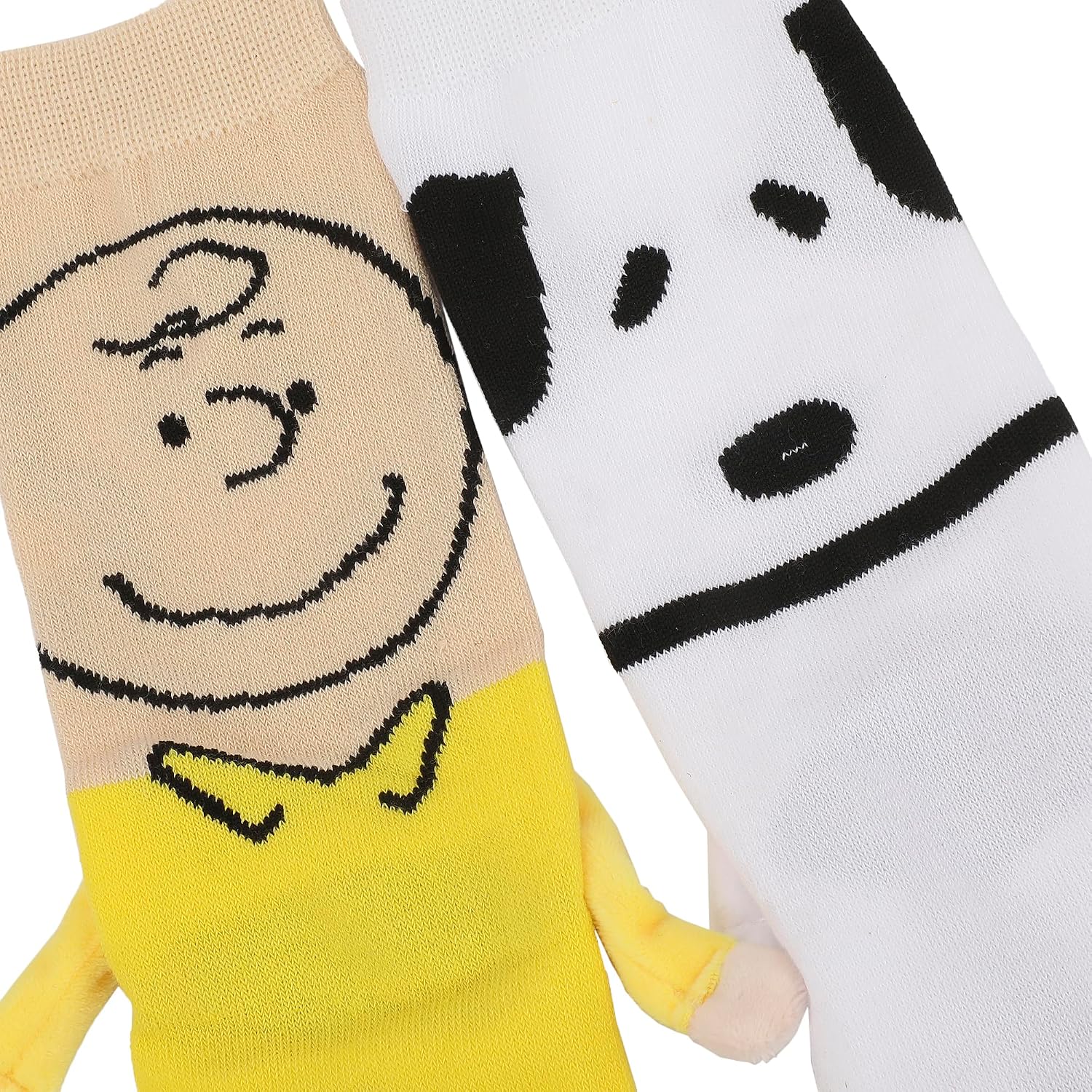 Bioworld Peanuts Snoopy and Charlie Brown Holding Hands Womens Casual Crew Sock
