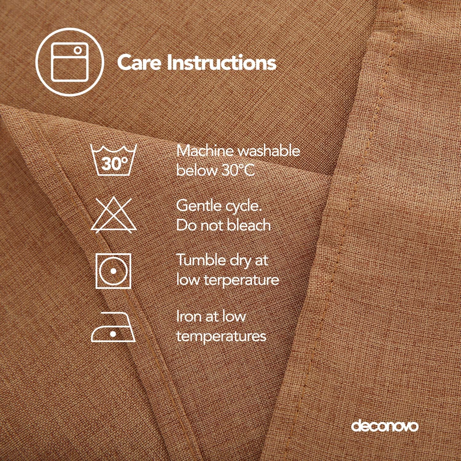 🔥 Deconovo Decorative Wrinkle Resistant Table Coth, Faux Linen Waterproof Square Tablecloth for Kitchen (54x54 Inch, Cashew)