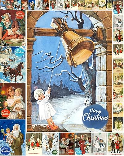 Vista 21 de Decoupage - Paquete de papel (35 hojas de 6 x 8 pulgadas), adorables sombreros esponjosos de gatos i Stanta con regalos y decoraciones navideñas