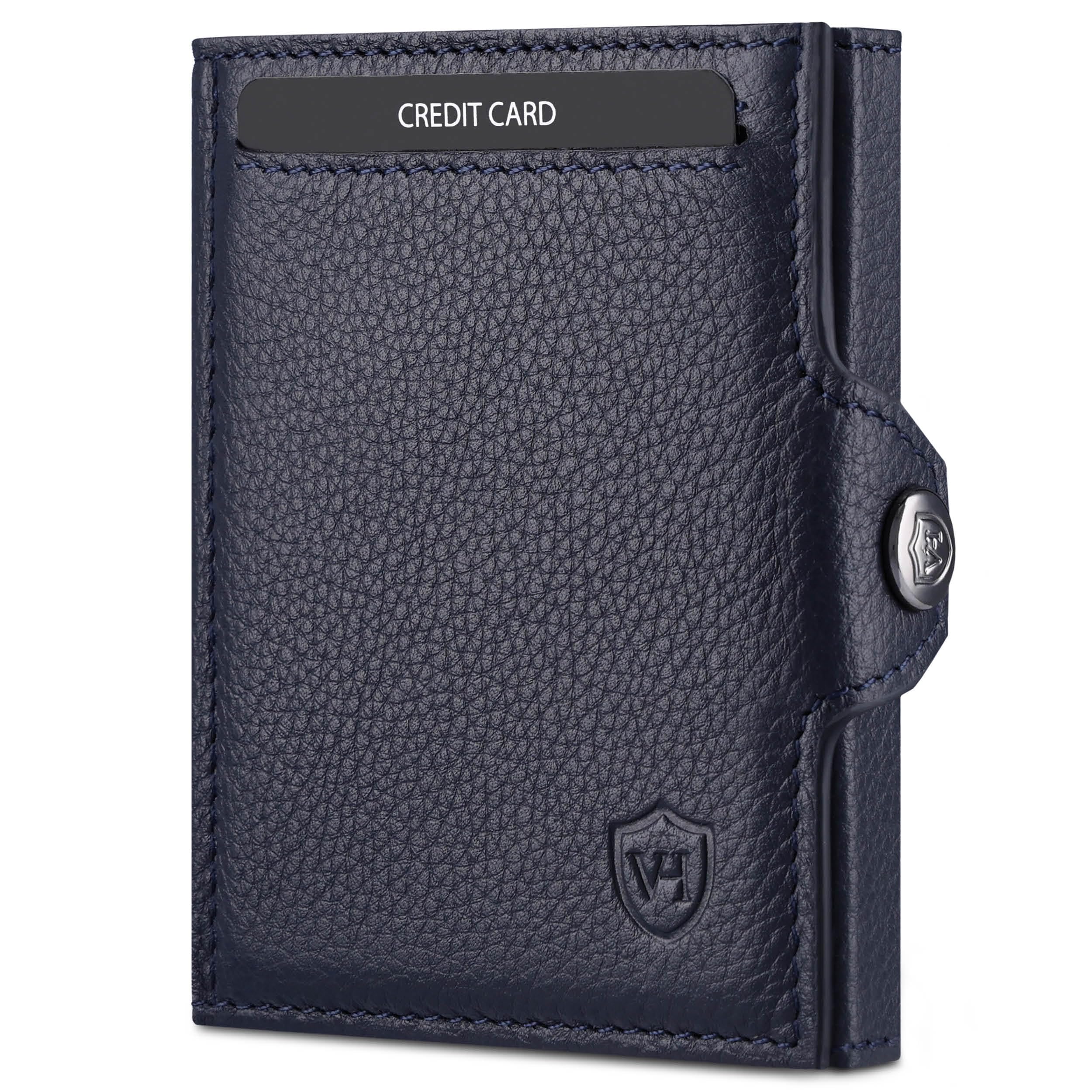 VON HEESEN Slim Wallet mit RFID-Schutz - Mini Geldbörse Herren & Damen klein - Kreditkartenetui Geldklammer Kartenetui - Geldbeutel Portmonee Portemonnaie klein