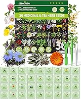 Vista 10 de Paquete variado de semillas de hierbas medicinales – 36 semillas de jardín de té de hierbas no transgénicos: manzanilla, lavanda, equinácea