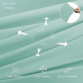 MOON PARK Pregnancy Pillows for Sleeping - U Shaped Full Body Maternity Pillow with Removable Cover - Support for Back, Legs, Belly, HIPS - 57 Inch - Turqouise - Cooling Cover