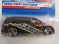 Vista 2 de Hot Wheels Mattel 1998 First Editions 1:64 Scale Purple Dodge Caravan Die Cast Car #004