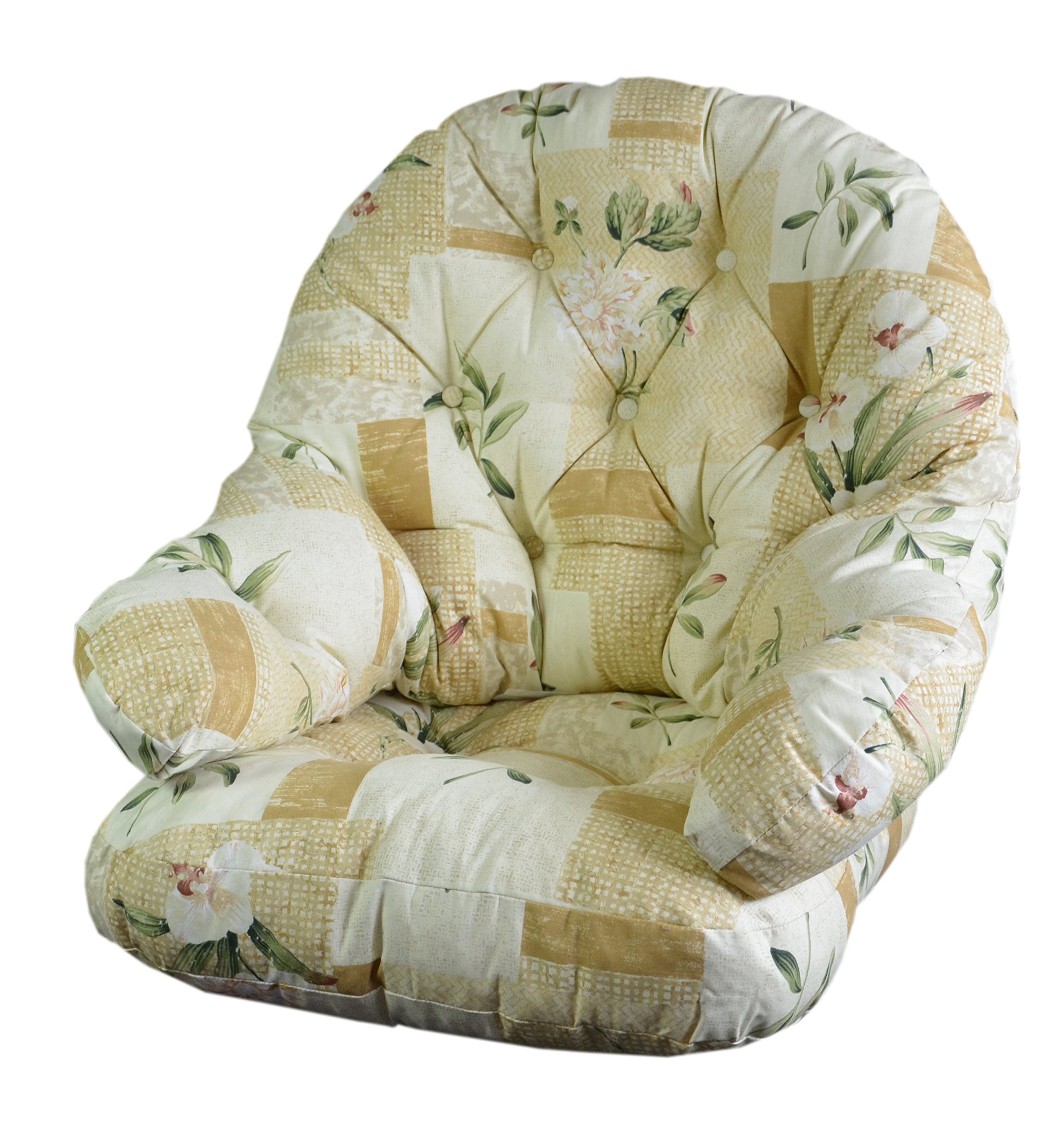 Gilda Harrogate Natural Replacement Cane Furniture Wrap Round Swivel - Cushions Only Wicker Rattan Conservatory (Harrogate Natural)