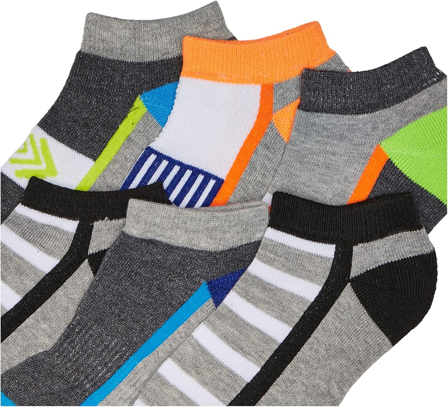 Jefferies Socks Boys' Big Sporty Athletic Low Cut Half Cushion Socks 6 Pair Pack: Clothing, Shoes & Jewelry