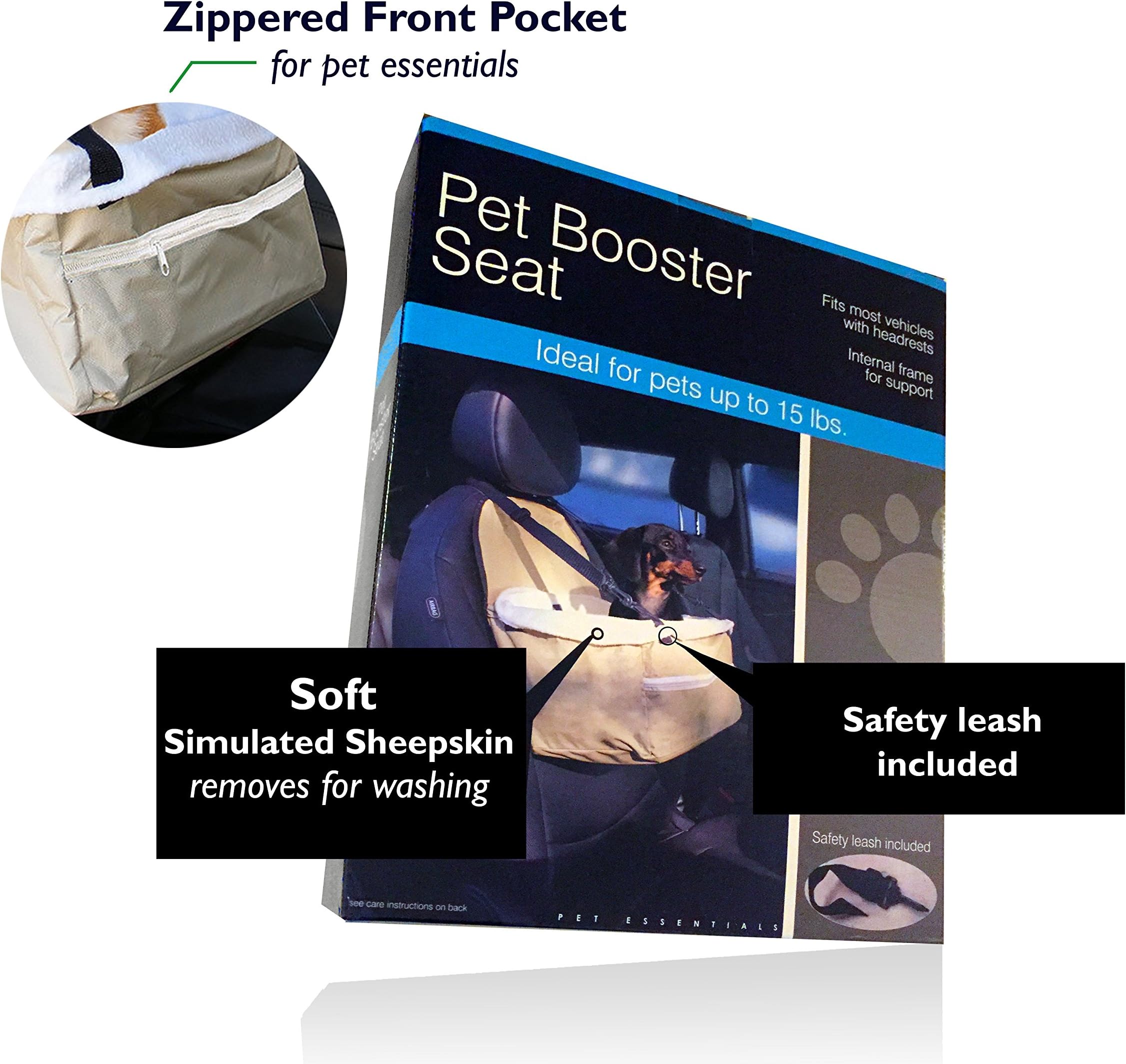 Safety Booster Seat for Smaller Pets, Secure Booster Seat for Pets in Cars
