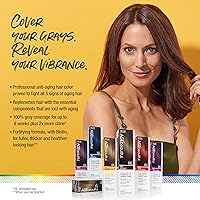 Vista 2 de AGE beautiful Permanent Hair Color Dye Liqui Creme 100% Gray Coverage Anti-Aging Haircolor Biotin for Thicker, Fuller Hair Professional 8NN