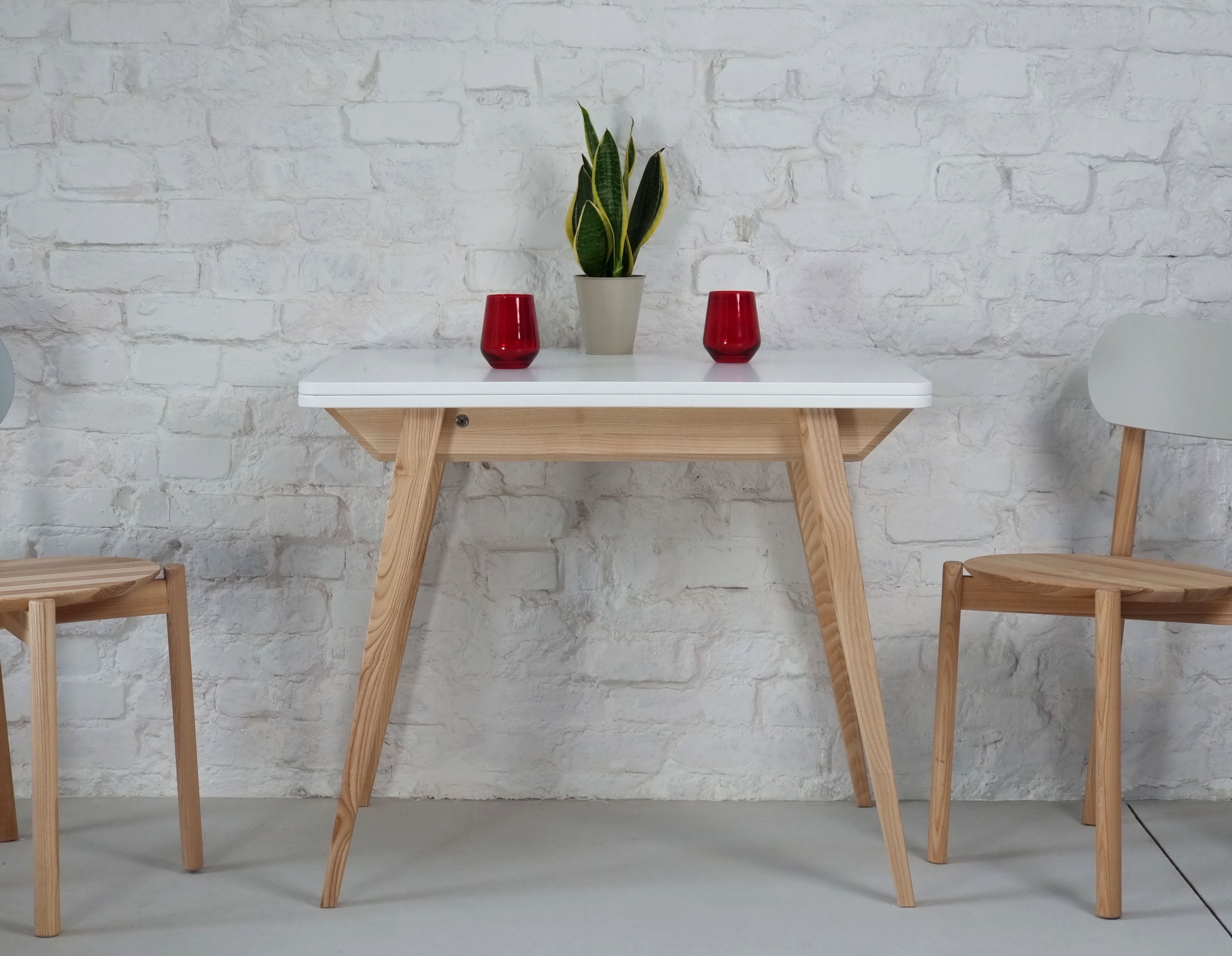 Ragaba Tavolo da pranzo Envelope pieghevole 90/130 x 76 x 65 cm, per 4-6 persone, con scomparto 84 x 46 x 7 cm sotto il piano del tavolo, in legno FSC, ideale per cucina o sala da pranzo