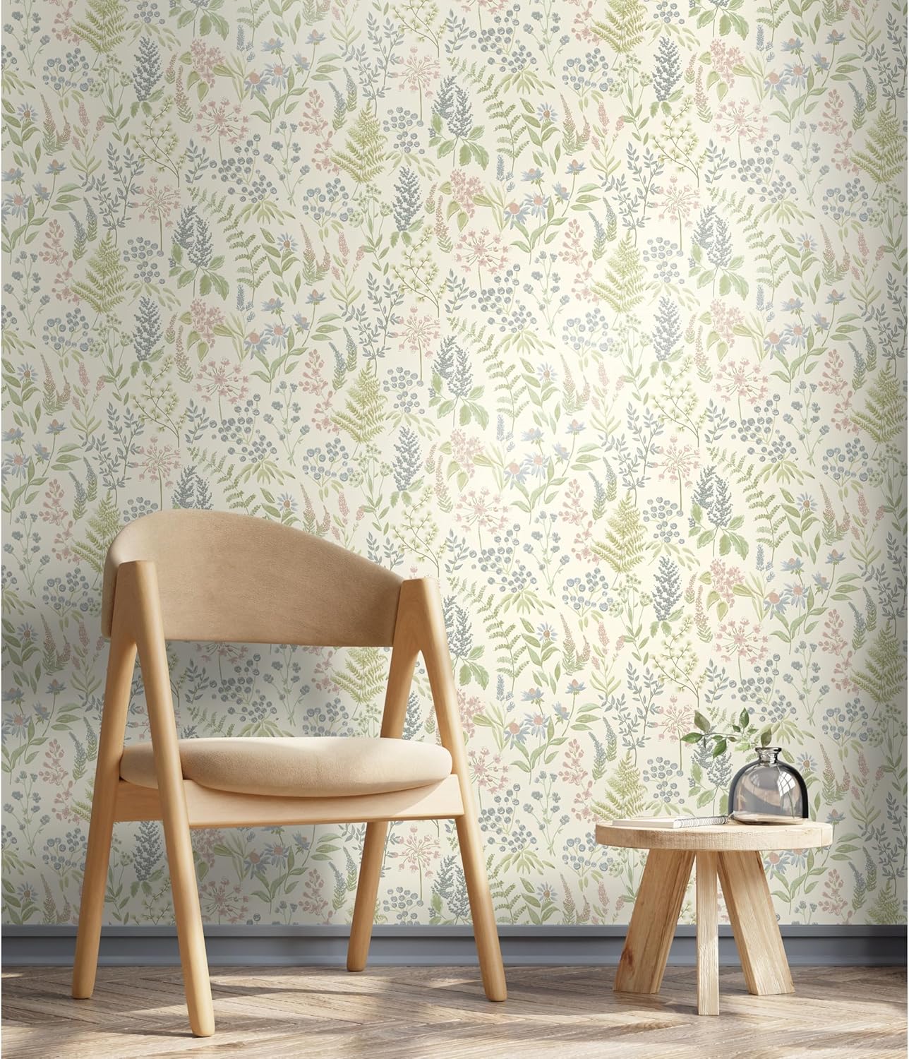 Rural Paradise Floral Sprig Wallpaper Pink/Cream Holden 13661