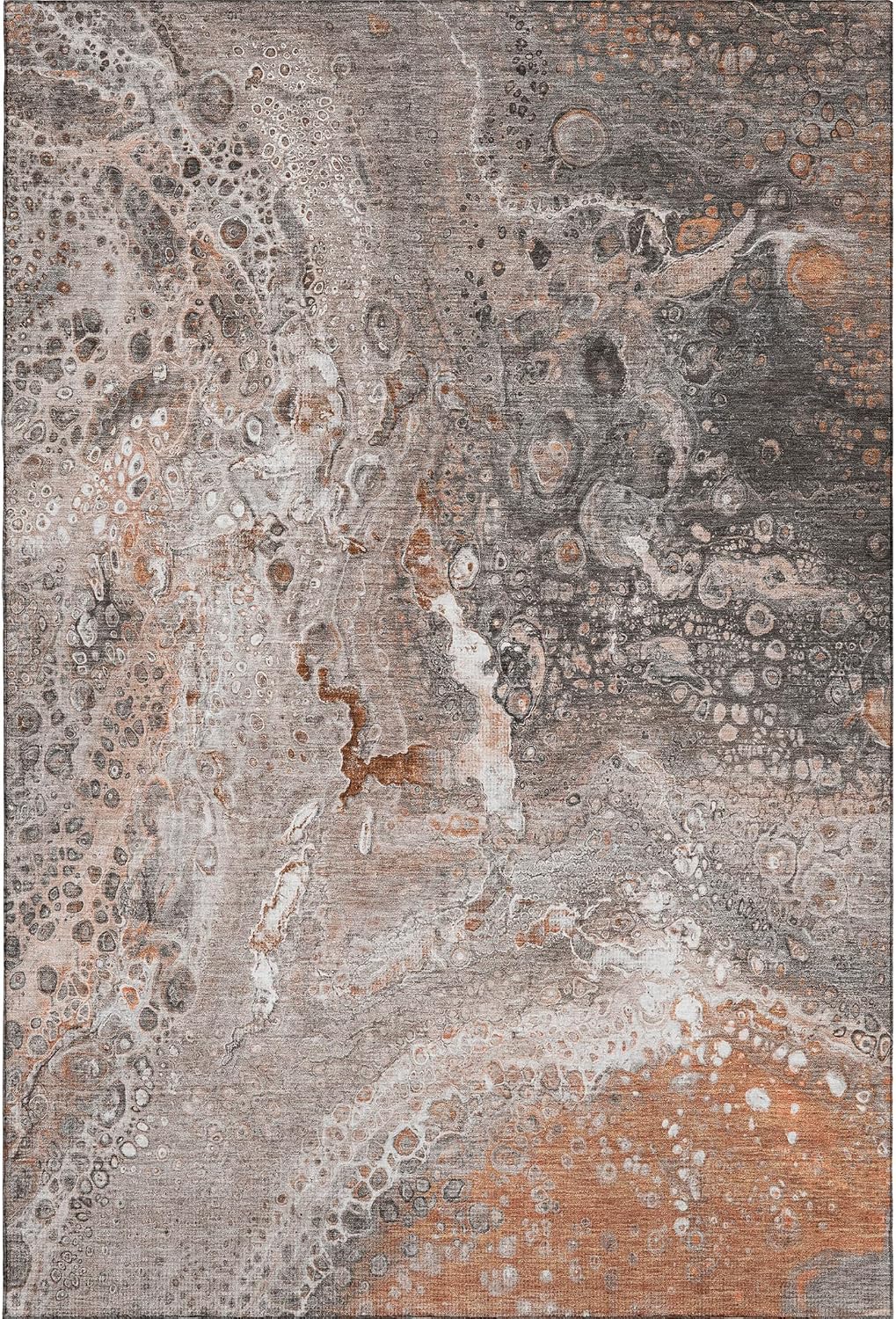 Addison Rugs Mayfield AMF588 Terracotta 10' x 14' Indoor Premium Machine Washable Rug, Silky Soft, Easy Clean, Non Shedding, Bedroom, Living Room, Dining Room, Kitchen, Patio Rug