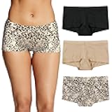 Women's Underwear Boy Shorts Pack, 3-Pack, Microfiber Boy short Underwear Women Pack, Coverage Panties for Women