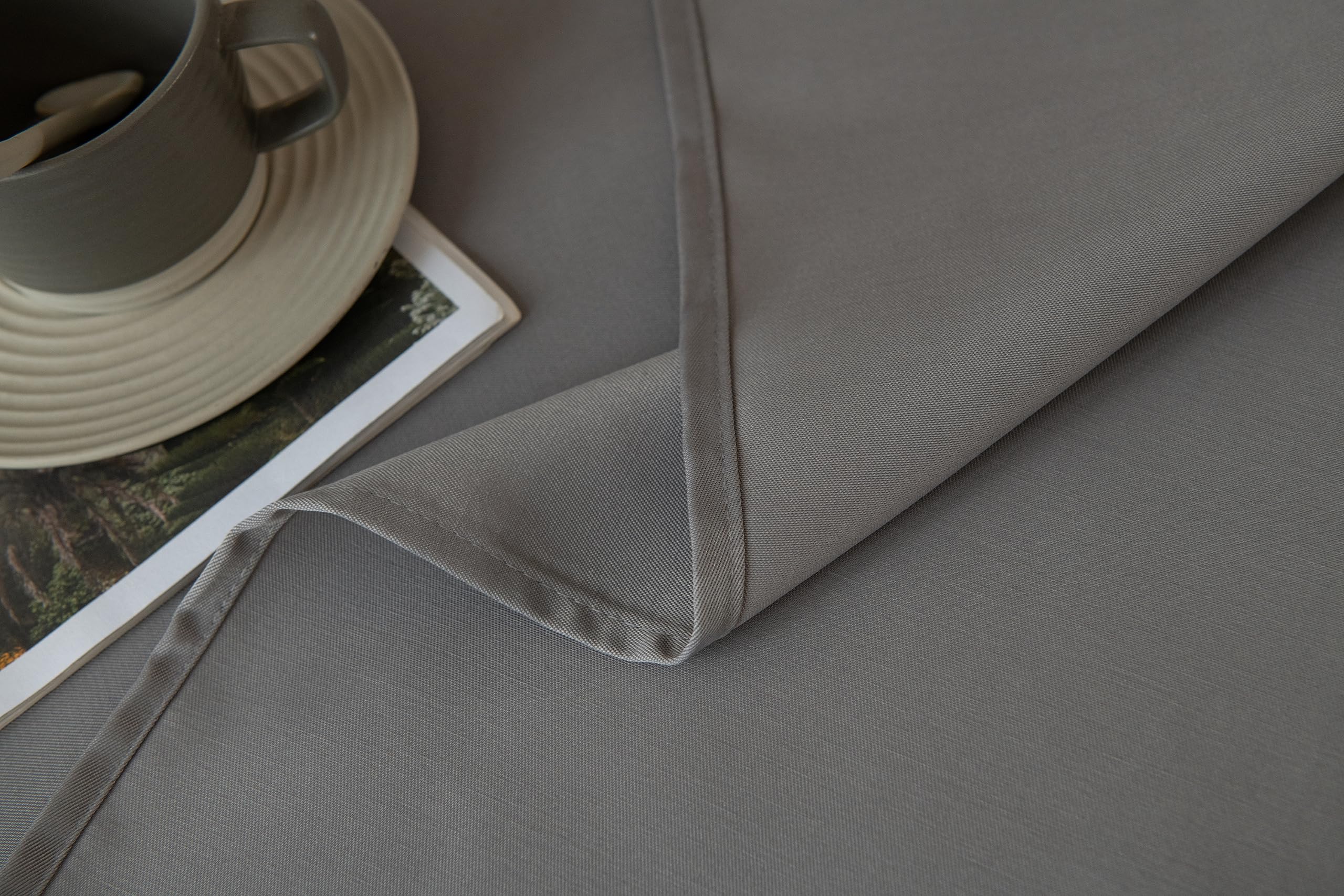 CUSHY HOME Waterproof Tablecloth Wipe Clean, Durable Polyester Table Cover for Kitchen & Dining Tables, Spill-Proof - Image 3