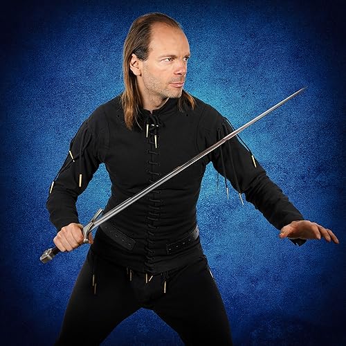 Miniatura 7 de Mythrojan Gambeson de armado acolchado medieval tardío con Aiglets de latón, ideal para la recreación medieval caballeresca LARP