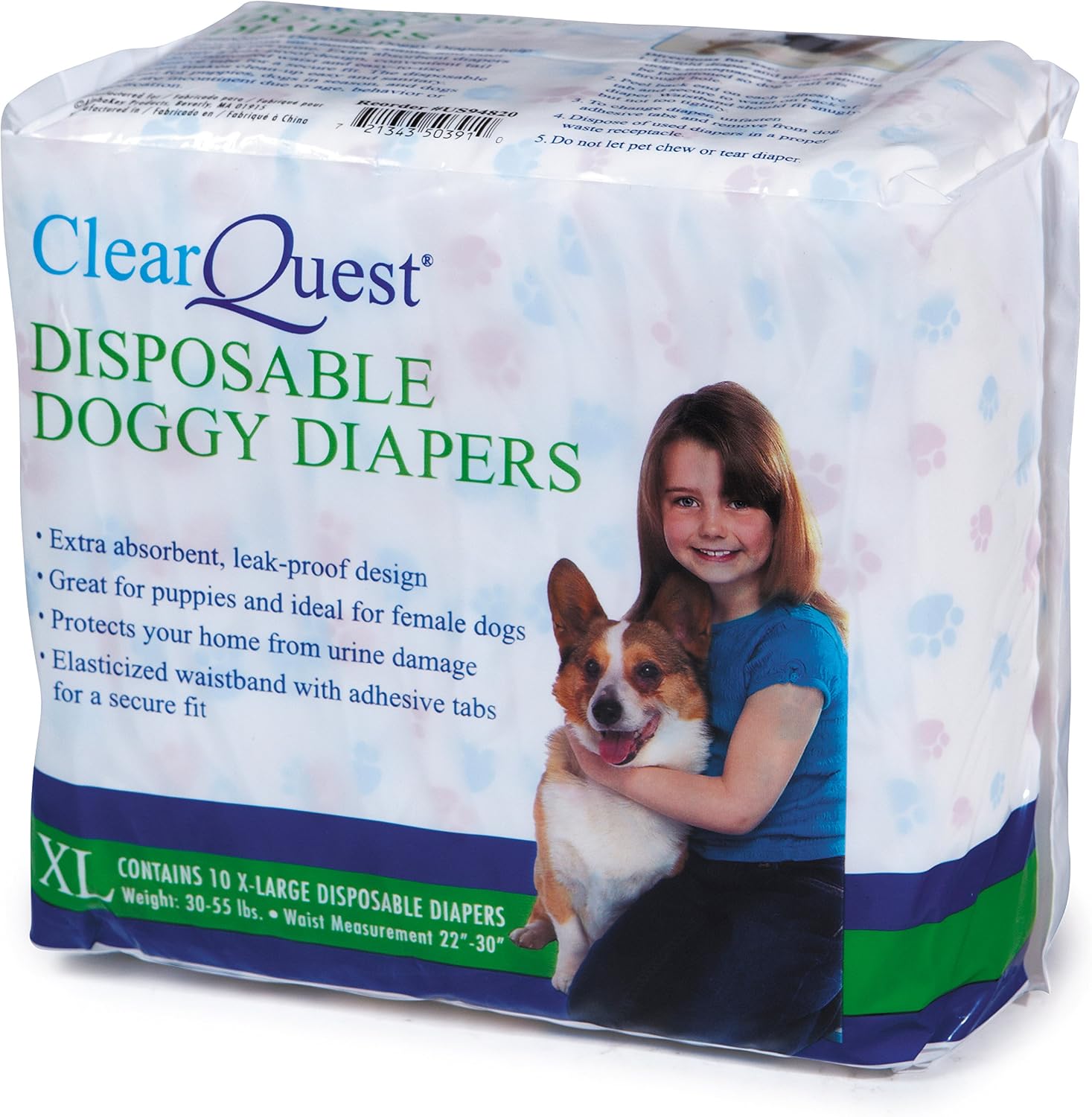 Disposable Doggy Diapers, Super Absorbent Leak-Proof Pet Diapers