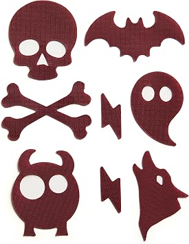 Spooky - Self-Adhesive Down Jacket Repair Patches | Waterproof, Tear-Resistant, Pre-Cut Patches | 7-Piece Set for Outdoor Gear, Sleeping Bags, Backpacks & Tents Burgundy