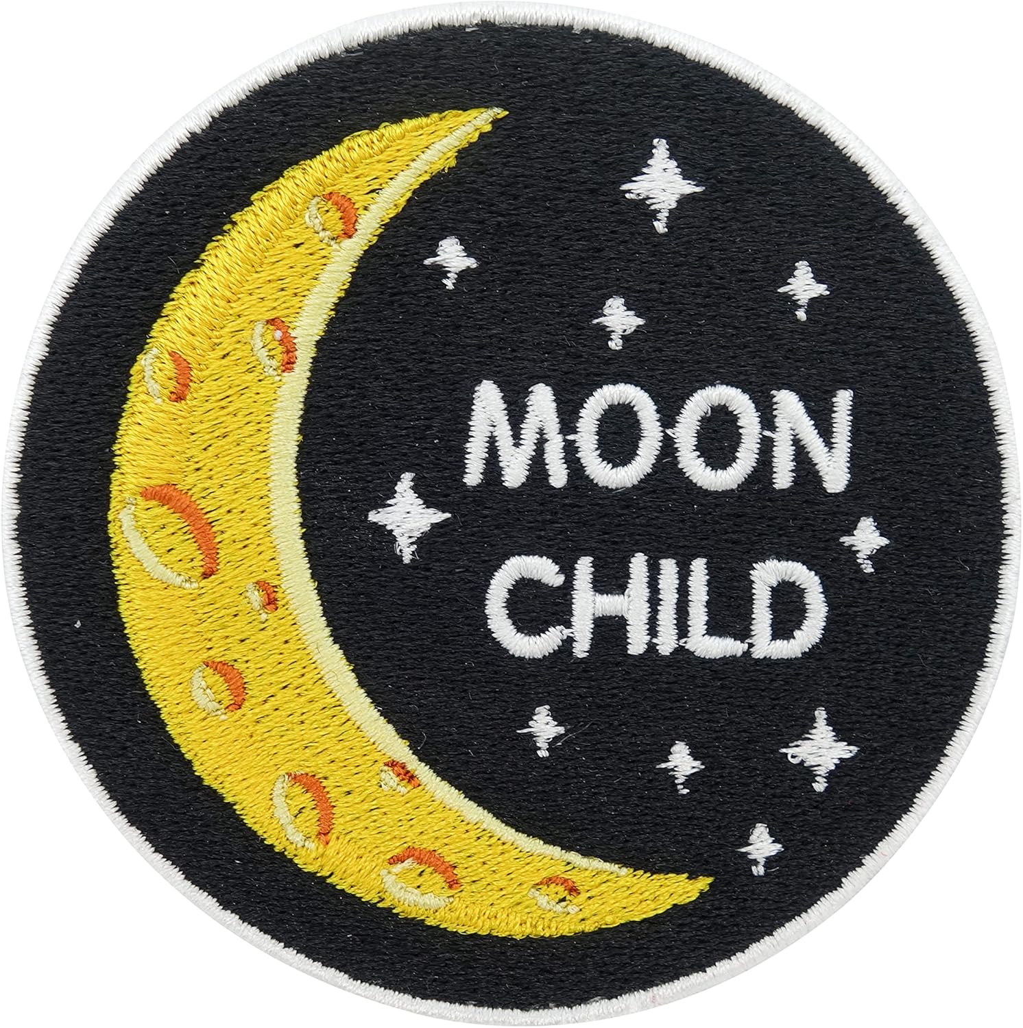 Moon Child Iron On Patch - Moon and Stars