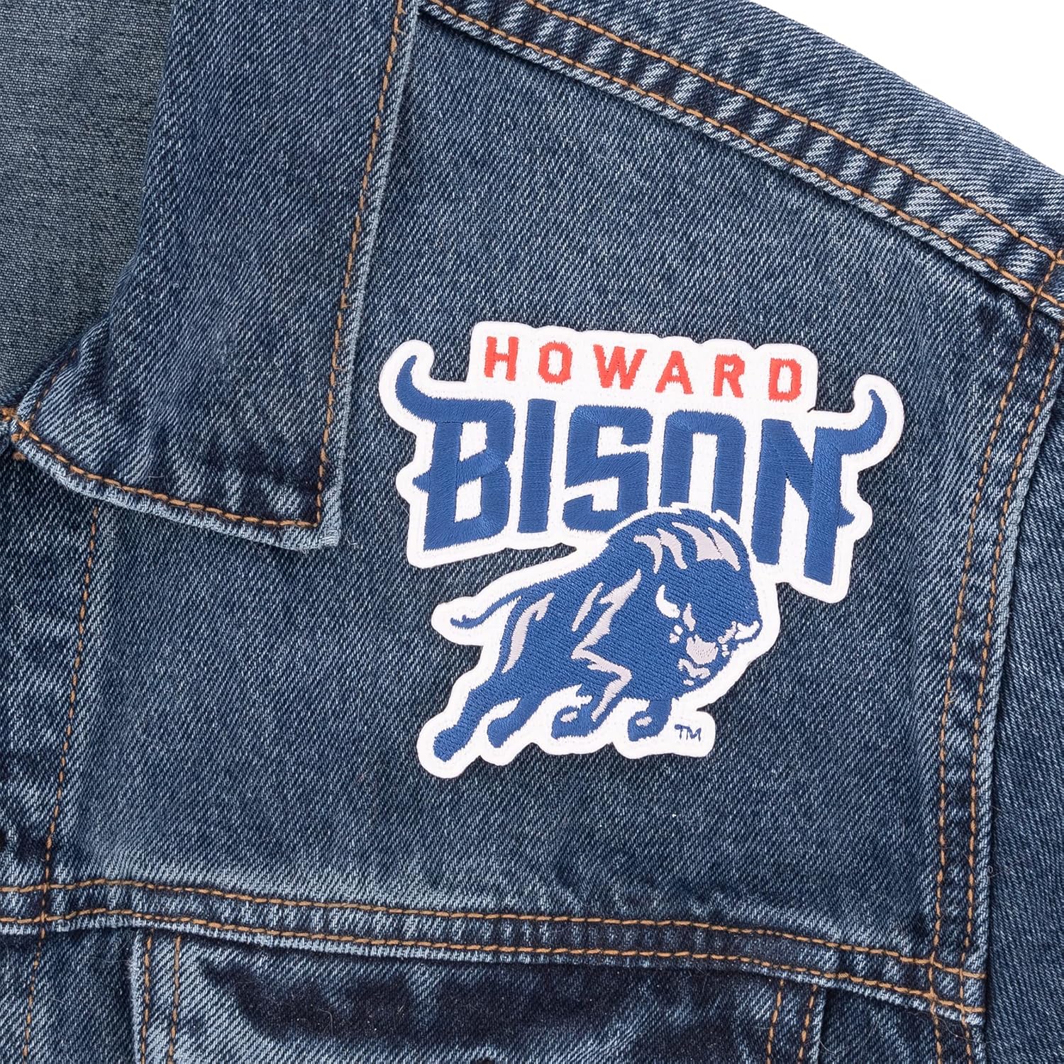 Desert Cactus Howard University Patch – Embroidered Iron On/Sew On Applique for Blazers, Jackets, Backpacks, Bags, Hats & Tactical Gear – Howard Bison (Patch - Design B)