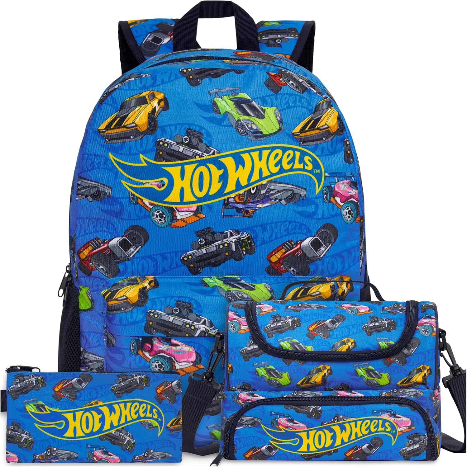 Get Trend Lego Ninjago Boys Backpack, Lunch Bag & Pencil Case, 3 Piece Set | 18 inch Bookbag, Adjustable Padded Straps, Lightweight Insulated Lunch Bag, Pencil Pouch, School Supplies, Gifts for Boys